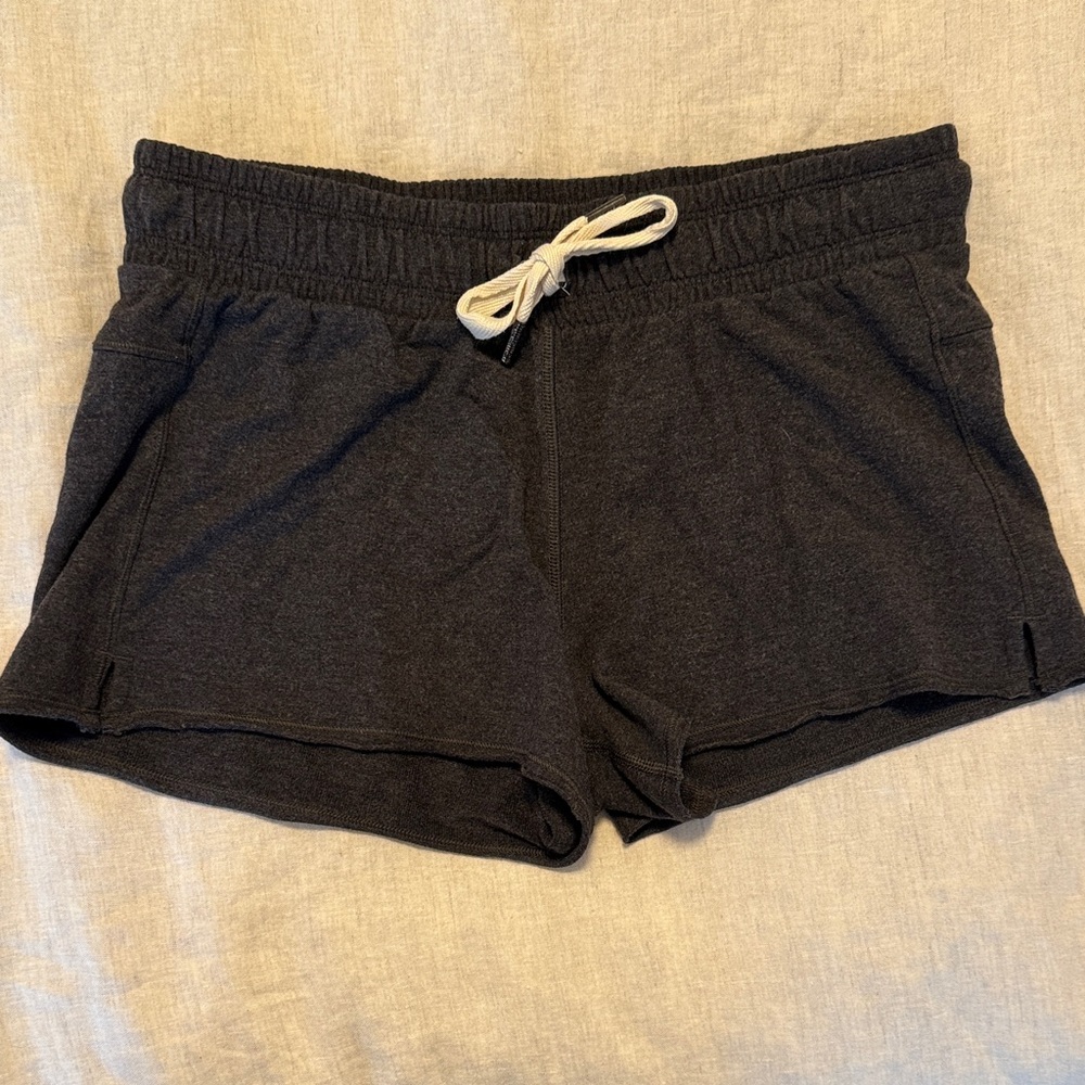 Lululemon casual modal/cotton terry shorts - dark grey, size 6
